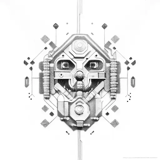 Tecnologia Cyberpunk Fundida Com Elementos Naturais