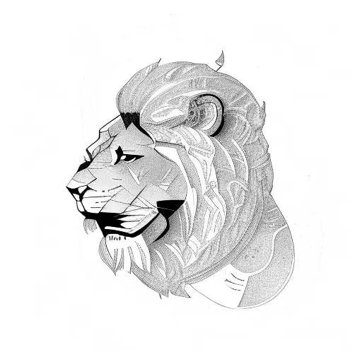 Atlas With Lion Holding Scroll