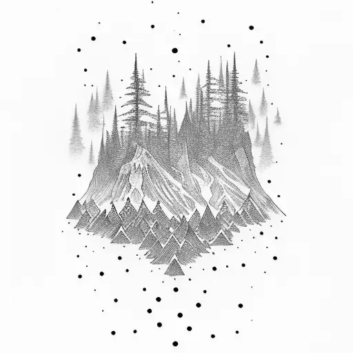 Aurora Sky Forest And Water