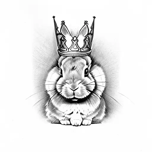 Male Bunny With Crown