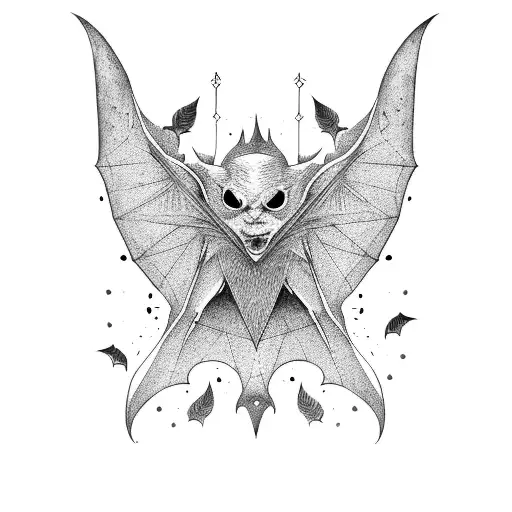 Multiple Black Scattered Bats