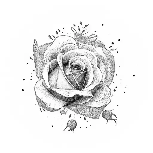 A Circle Of Roses With Text