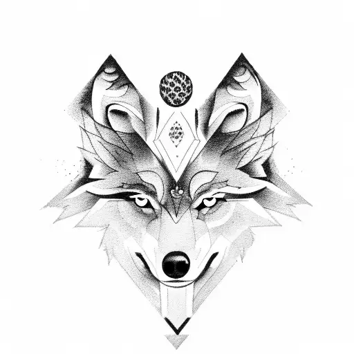 Wolf And Eagle Lookimg At Each Other