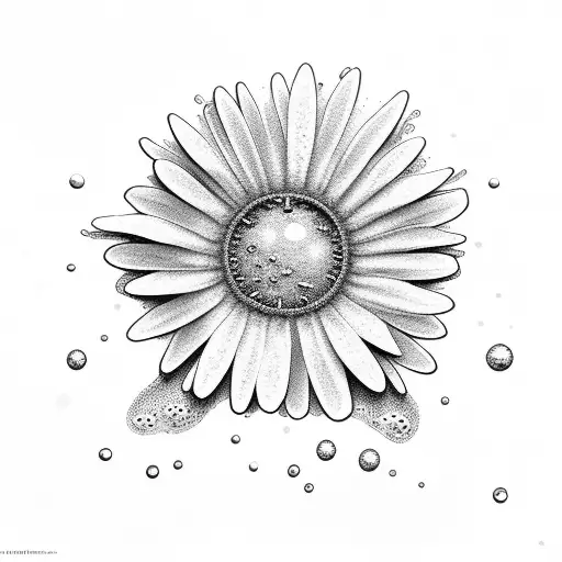 Daisy With Beach And Bubbles