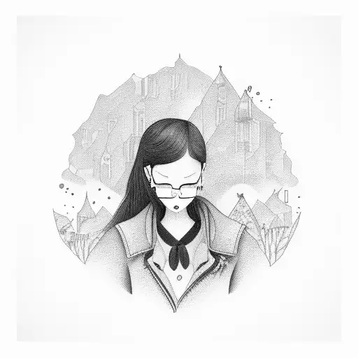 Girl Getting In A Train And A Man Sleeping In The Car