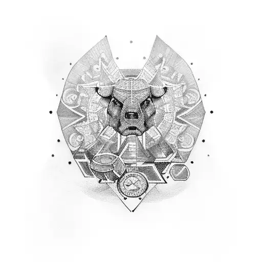 Gun With Money Geometric Sleeve