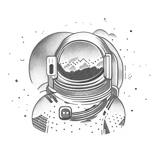 Astronaut With Travel And Music