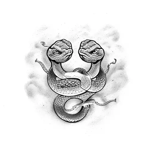 Snake Raped Around The Sword