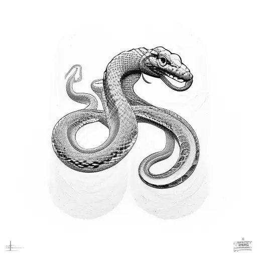 Number 108 With A Infinity Mark And A Snake Eating His Tale