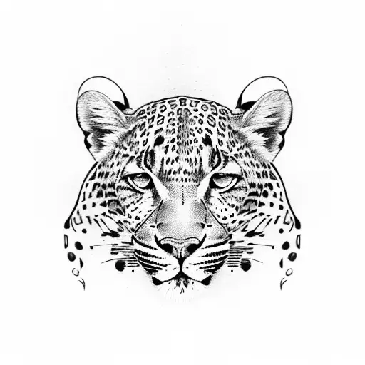 Leopard With Mountain Background