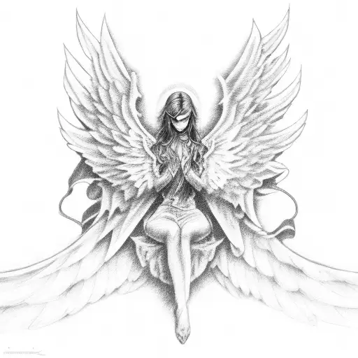 Angel And Devil Wings Rising From The Ashes