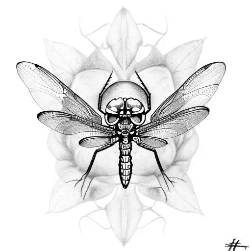 Dragonfly Skull Spider Lilly