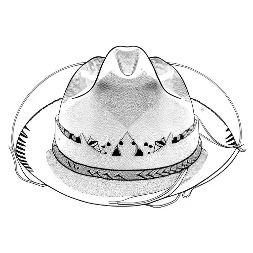 Minimalist Cowboy Hat Linework