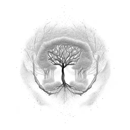 Tree With Dna As The Trunk