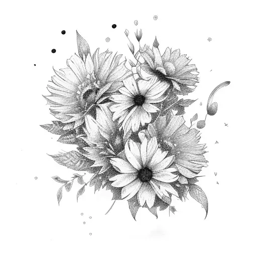 July Birth Flower Mixed With December Birth Flower