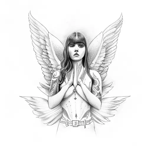 Angel On His Knees With Cut Off Wings