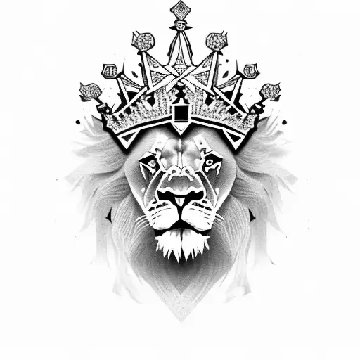 Lion Crown Soccer Football