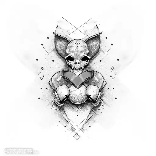 Pink Camo Breast Cancer Ribbon With Boxing Gloves