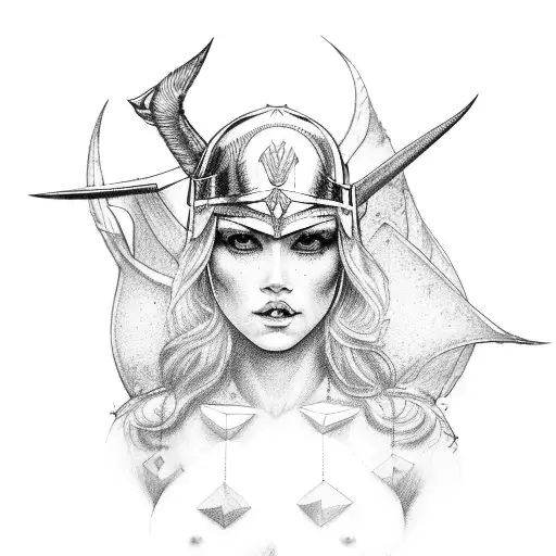 Valkyrie With A Bare Chest