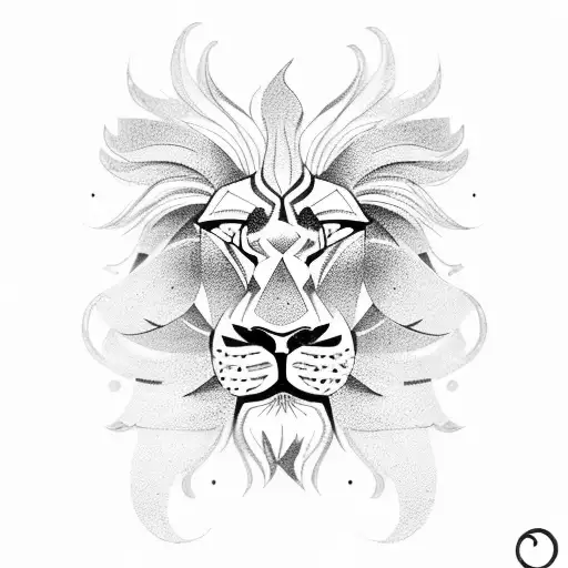 A Full-face Lion's Head In A Ring With A Greek Ornament