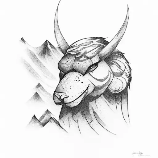 A Storm Over A Valley With Wild Animal Inbetween