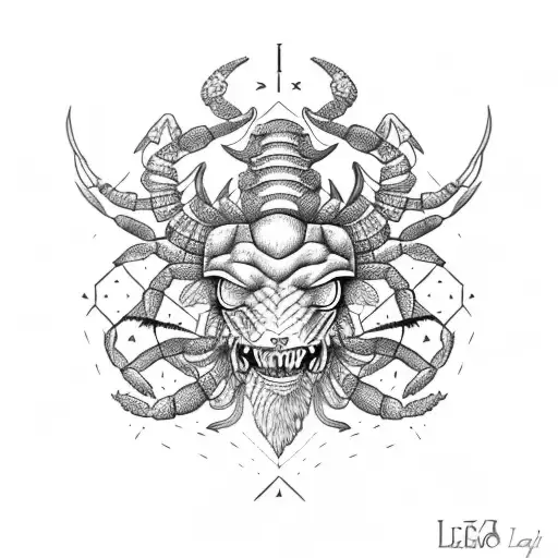 Leo Zodiac Sign Combined With Scorpion Zodica