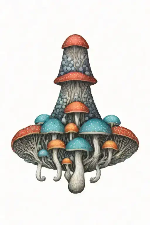 Multicolour Mushroom Forest