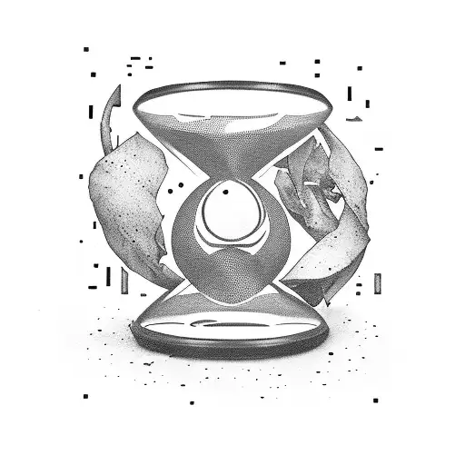 Hourglass Running Out And Dollars