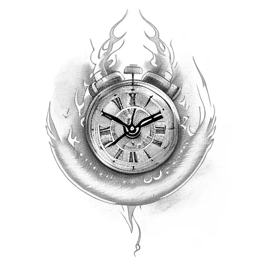 Clock With Flames And The Words 'Time To Save Lives'