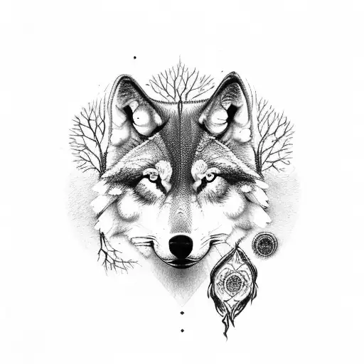 Tree Of Life With Wolves