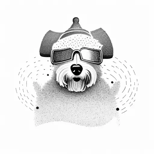 A Mini Golden Doodle Wearing Ski Goggles And A Golf Hat