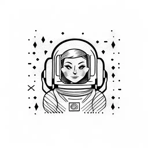 Minimalist Astronaut Icon