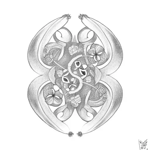 Dragon With Six Leaf Clover As A Tail