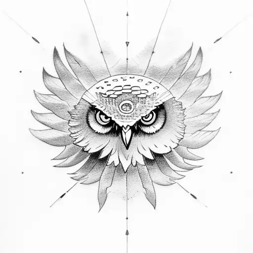 Athena And Sun With Owl Feathers