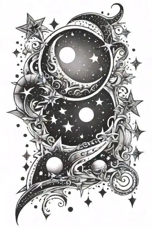 Celestial Crystals Moon And Stars