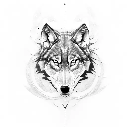 Shoulder Tattoo Design Chained Wolf Dark Masculine Look