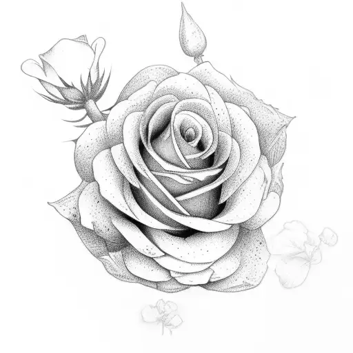 Lavender Surrounding White Rose