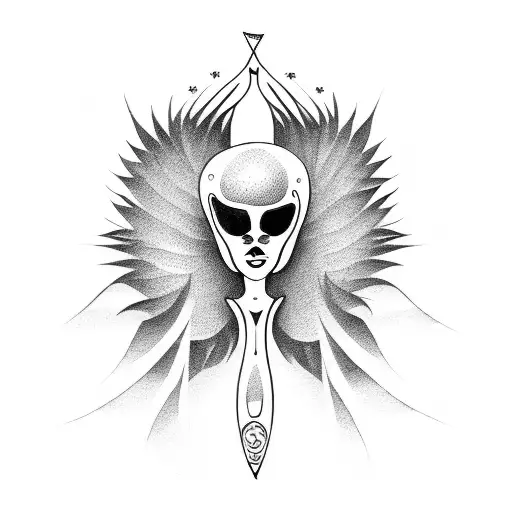 Sexy Womb Tattoo With Angel Wings