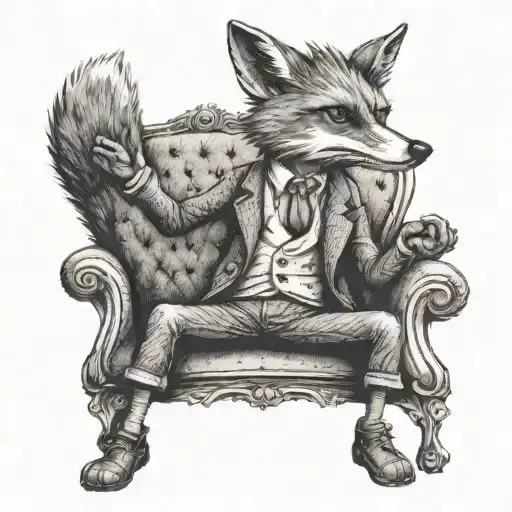 Fantastic Mr Fox On Couch Whistling A Tune And Clicking His Fingers