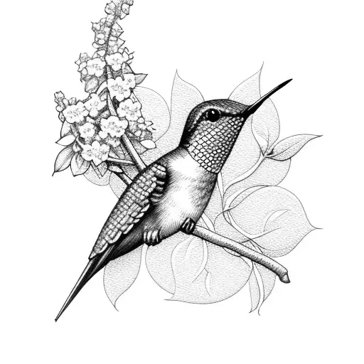 Hummingbird With Lilacs
