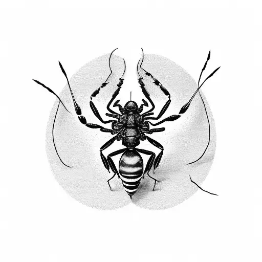 Black Scorpion Stinging Itself