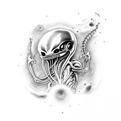 Baby Xenomorph Floating In Ooze Outli E