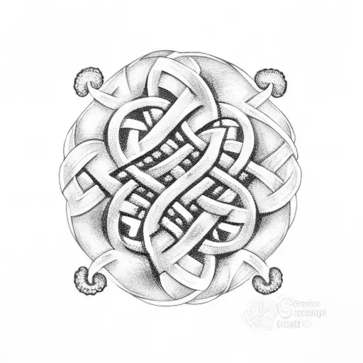 A Combination Of Irish Symbols Like Shamrocks And Celtic Knots Intertwined With Floral Elements