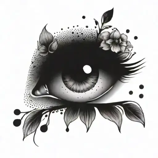 Eye With Floral