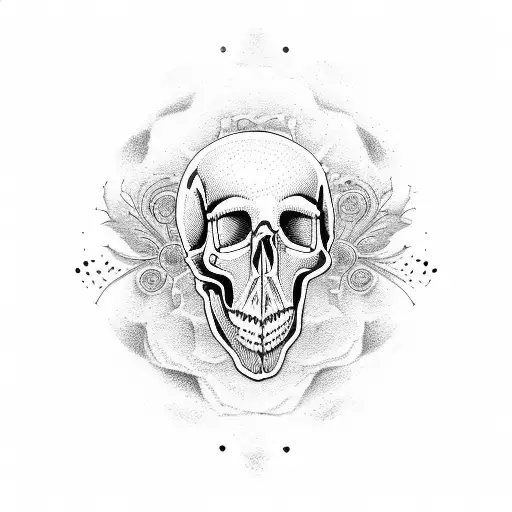 Women Whit A Skull Head