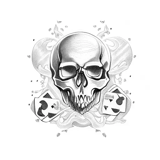 Skull And Playing Cards
