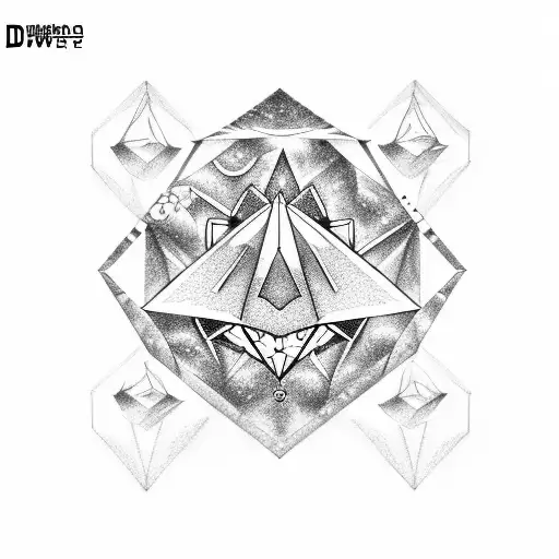 Diamond Shaped With Cannabis And Gundam Influence