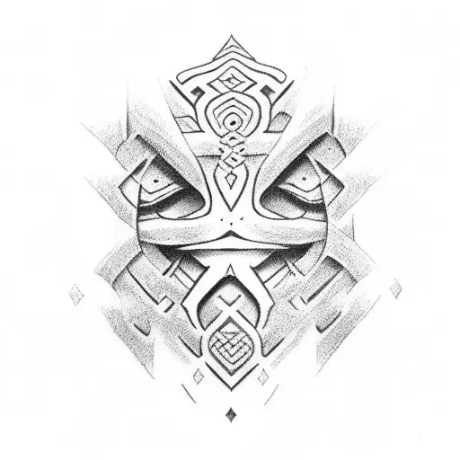 Polynesian Arm Band Tatoo With A Gap For Word Between It