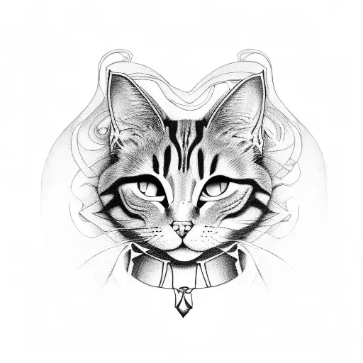 Alice In Wonderland Cat Stylized