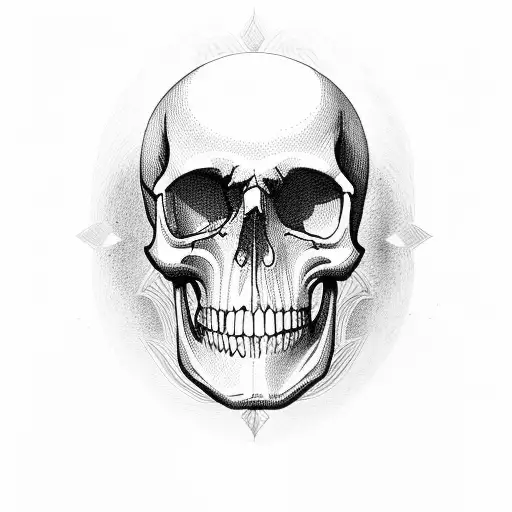 An Hour Glass With A Skull On The Bottom Half